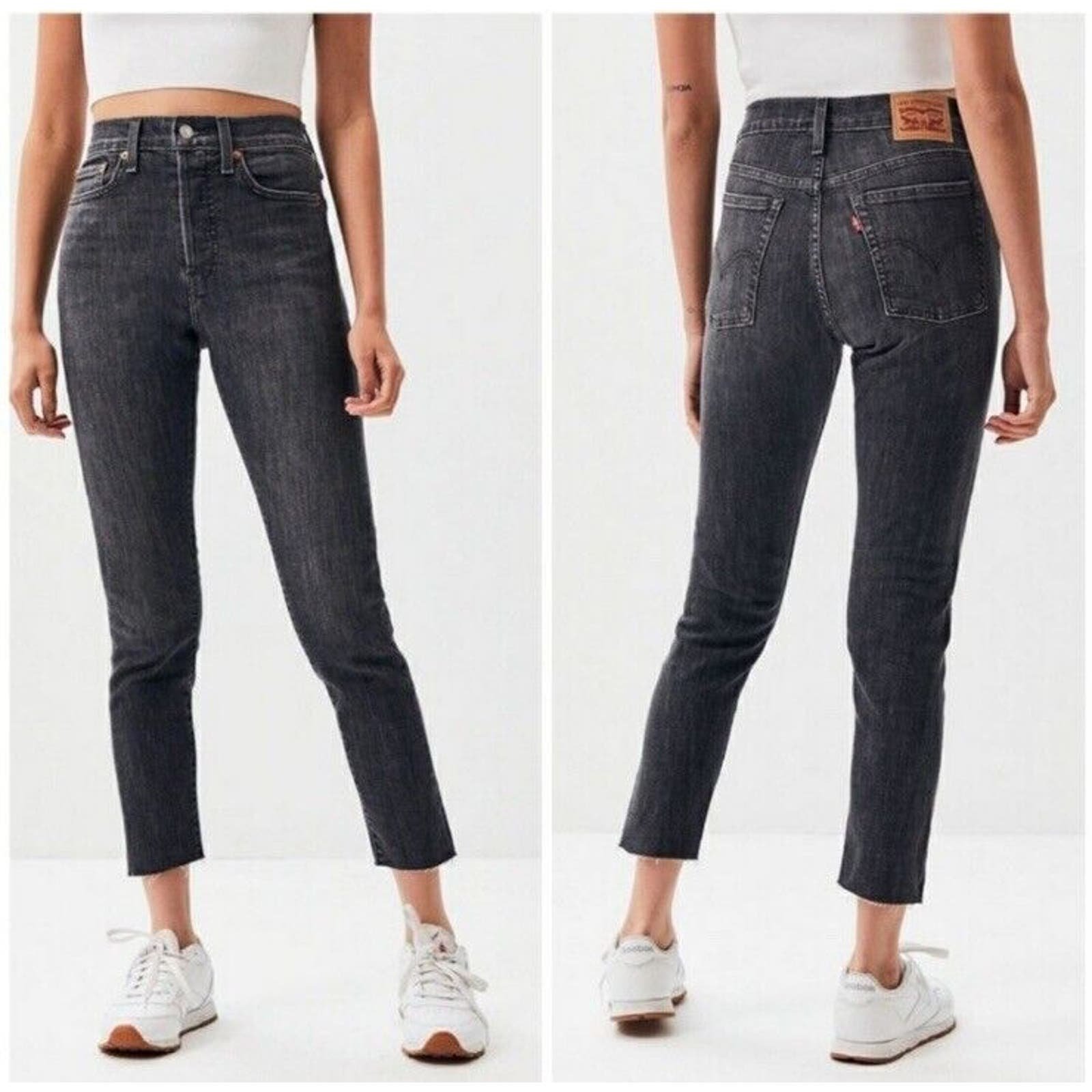 Great Levi’s Wedgie Skinny Button Fly Charcoal Gray Jea