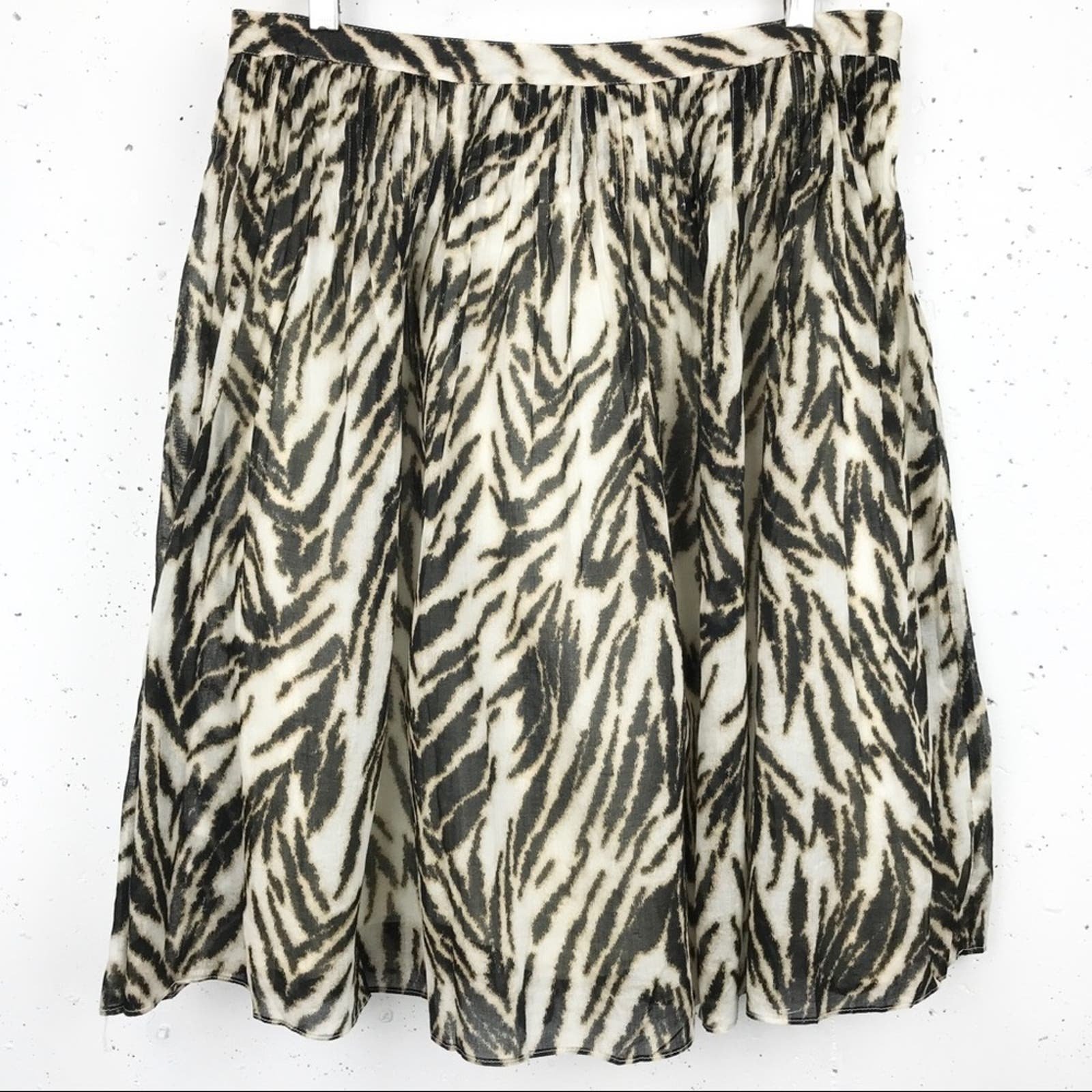 the Lowest price Talbots Tiger Print Cotton Pleated Skirt GhHqCpbPT hot sale