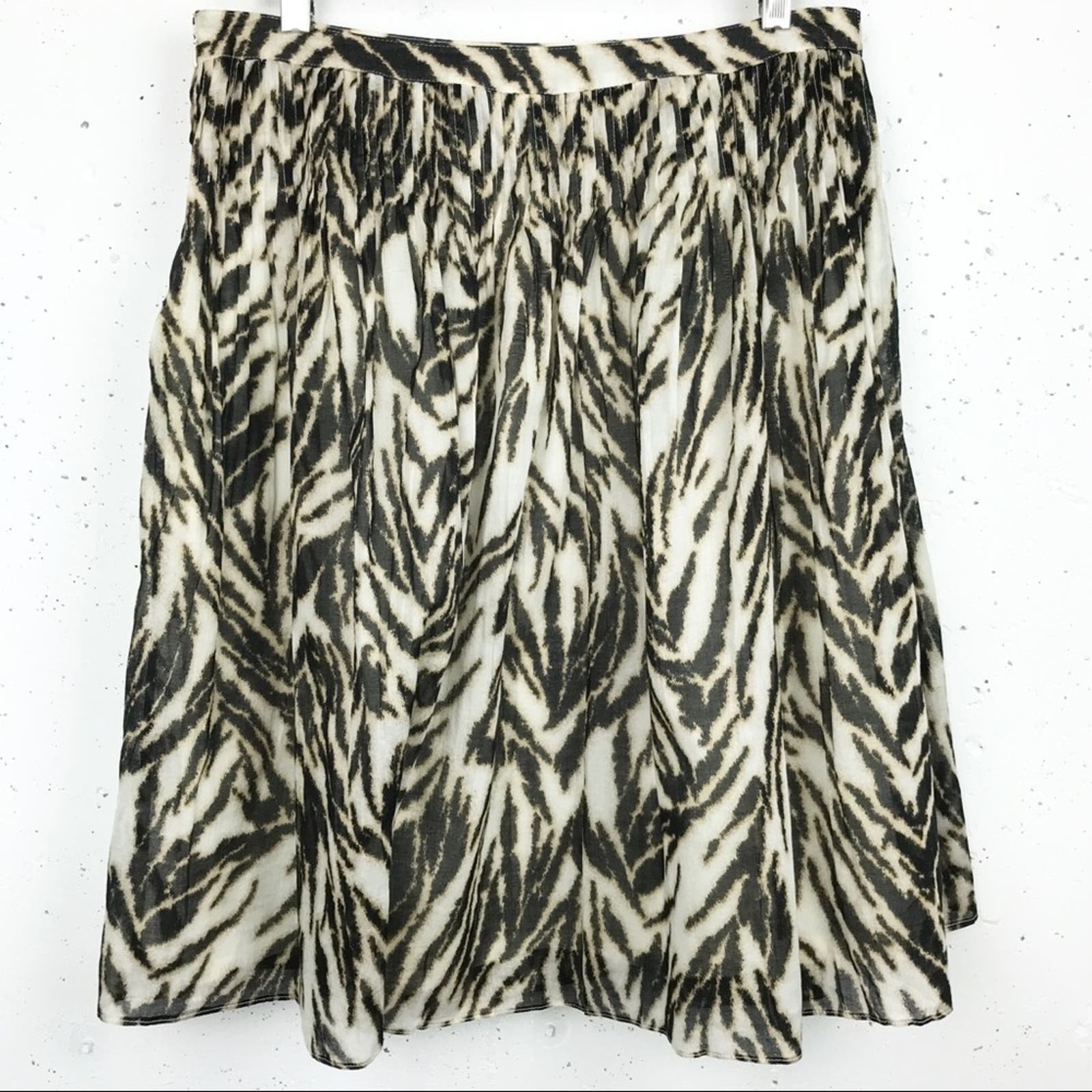 the Lowest price Talbots Tiger Print Cotton Pleated Skirt GhHqCpbPT hot sale