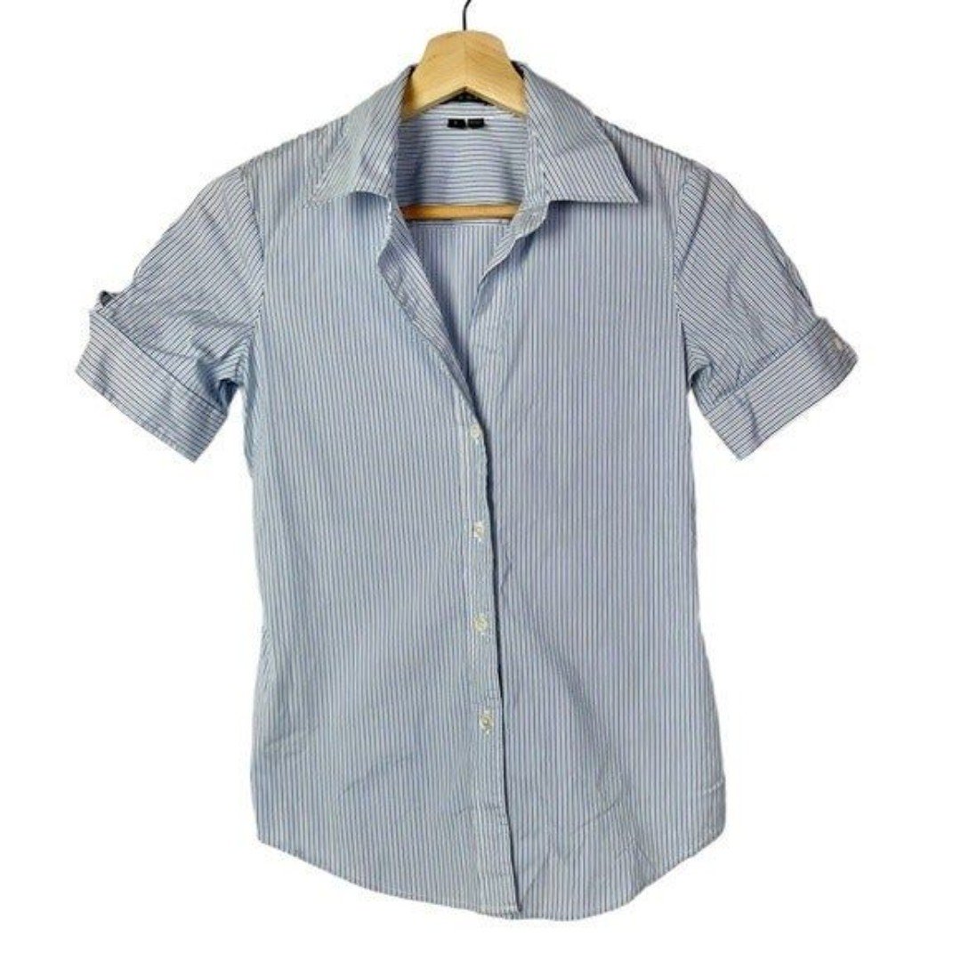 Special offer  Theory Blue Striped Short Sleeve Office 