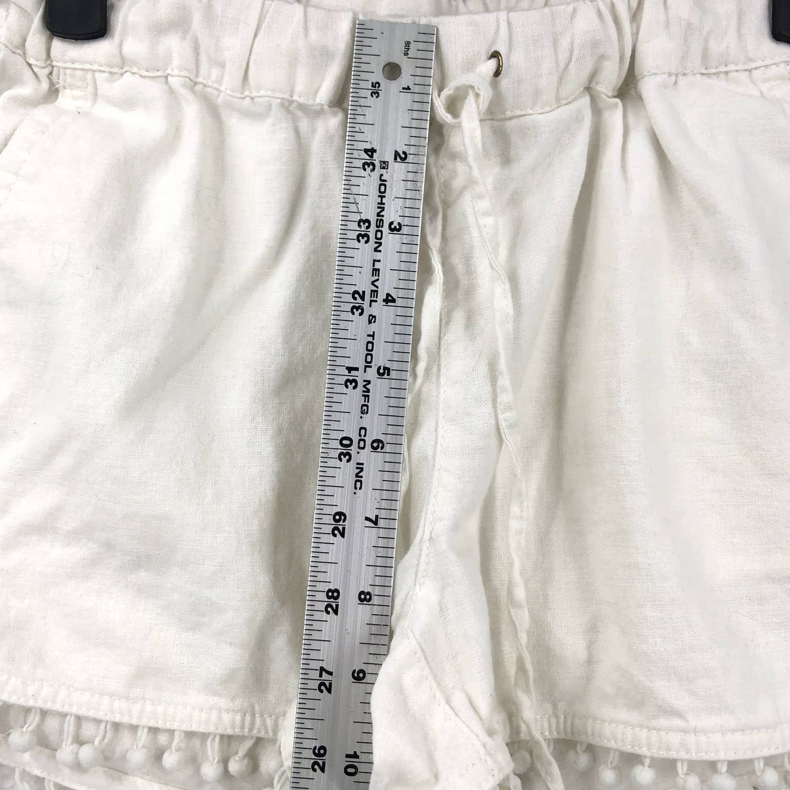 Nice J.Crew Womens Linen Shorts XS White Pom Pom Blend Drawstring Waist Pockets kJ2eHdpcq Online Exclusive