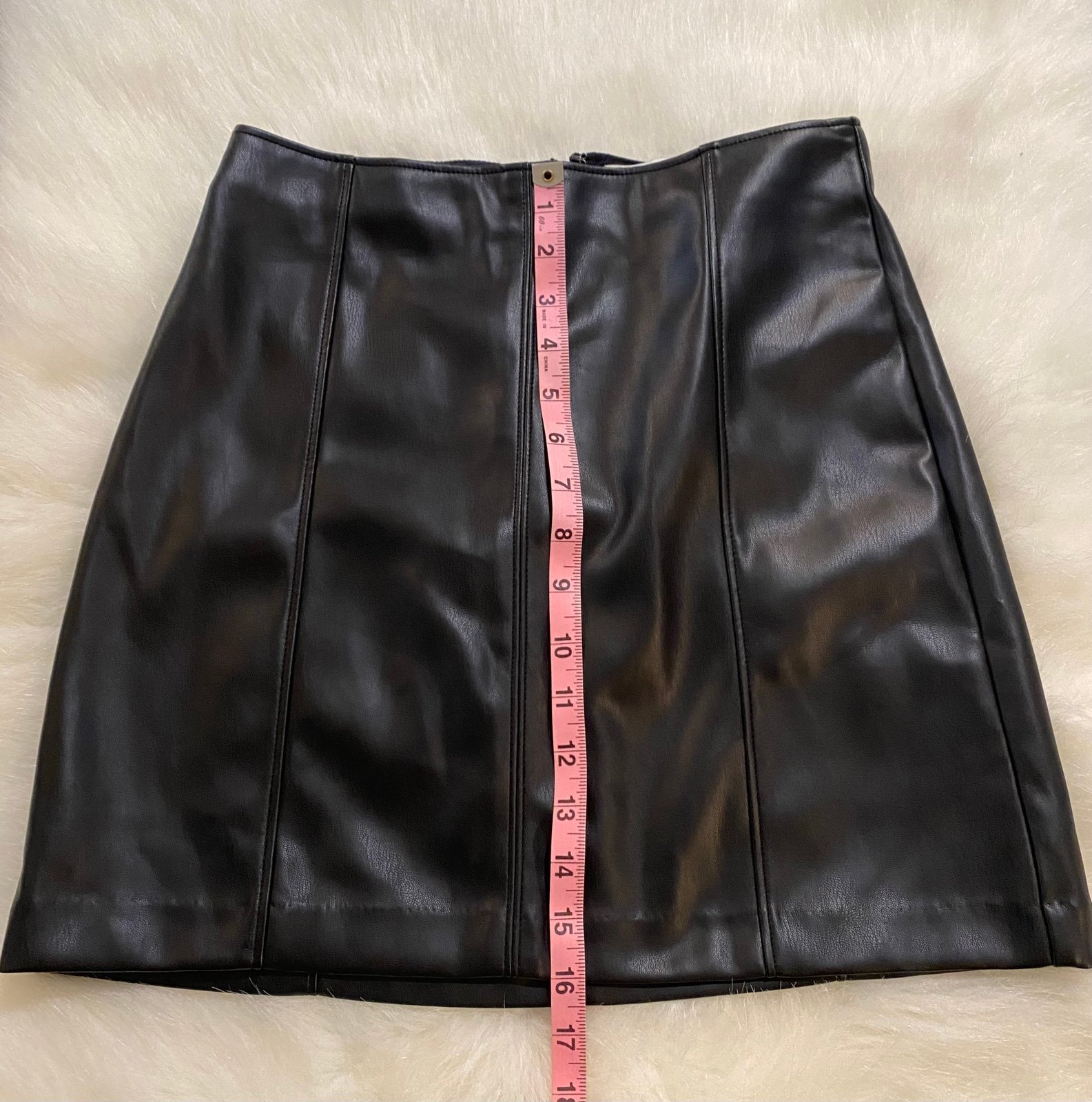 Custom Abercrombie & Fitch NEW Black Vegan Faux Leather Back Zip Mini Skirt Size S inyeswaIv Discount