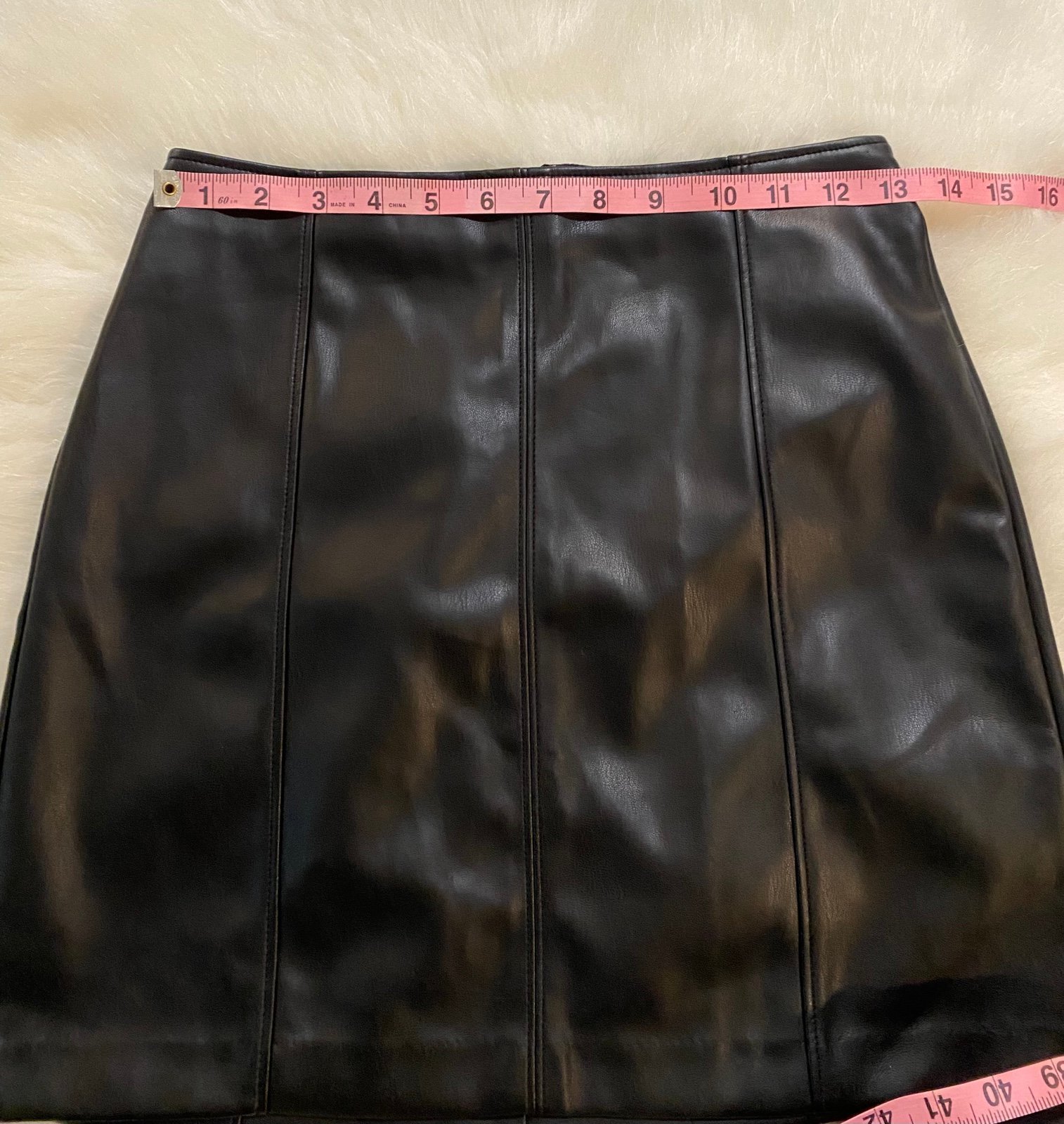 Custom Abercrombie & Fitch NEW Black Vegan Faux Leather Back Zip Mini Skirt Size S inyeswaIv Discount