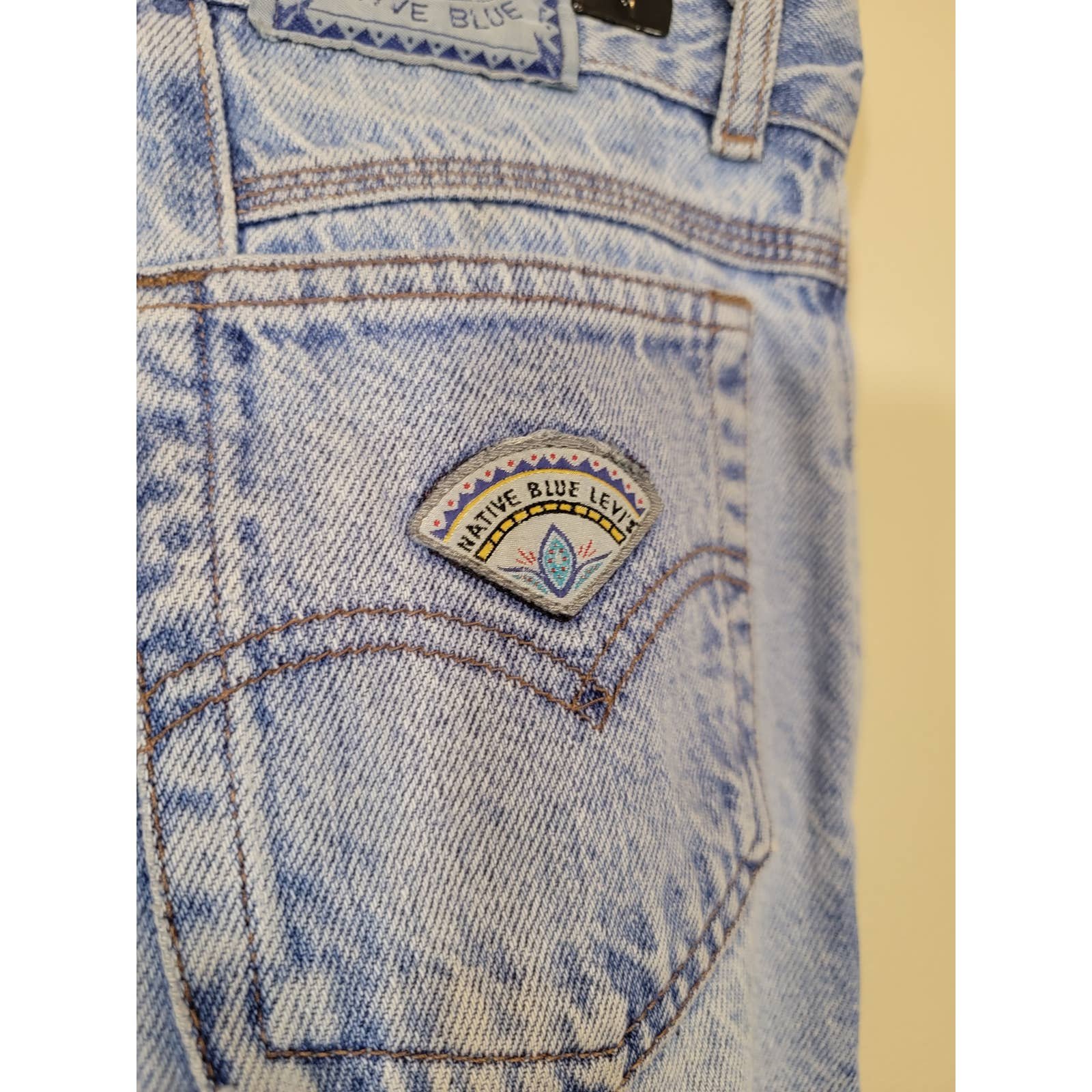 Discounted Vintage Native Blue Levi´s Back Ankle Zip Jeans Denim Light Wash Blue Size 28?? hBEITbAG7 High Quaity