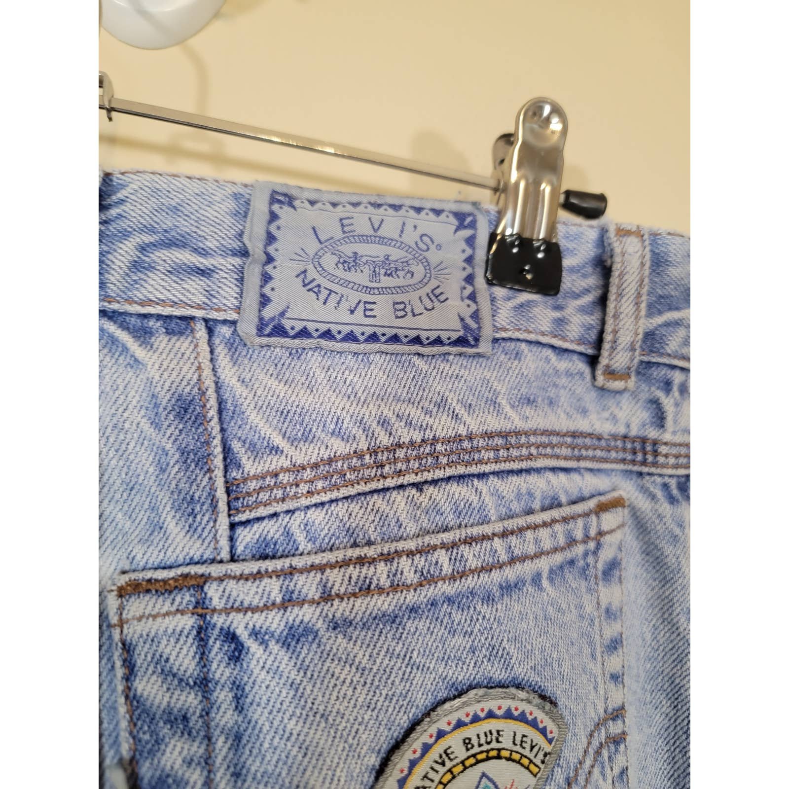 Discounted Vintage Native Blue Levi´s Back Ankle Zip Jeans Denim Light Wash Blue Size 28?? hBEITbAG7 High Quaity