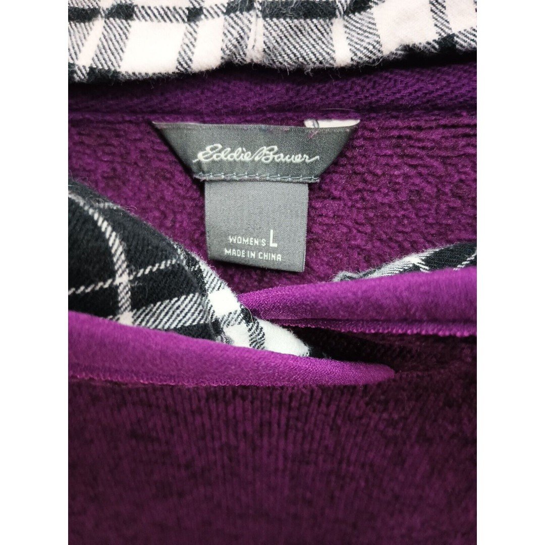 Fashion Eddie Bauer Jacket Women L Adult Fleece Outdoor Hike Hooded Coat Pullover Purple OwYEXJw6n Online Exclusive