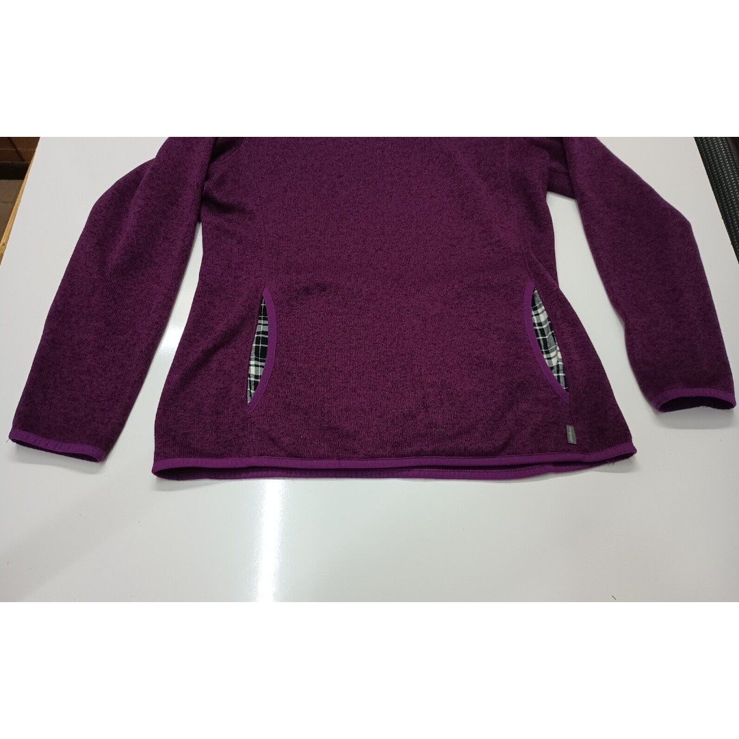 Fashion Eddie Bauer Jacket Women L Adult Fleece Outdoor Hike Hooded Coat Pullover Purple OwYEXJw6n Online Exclusive
