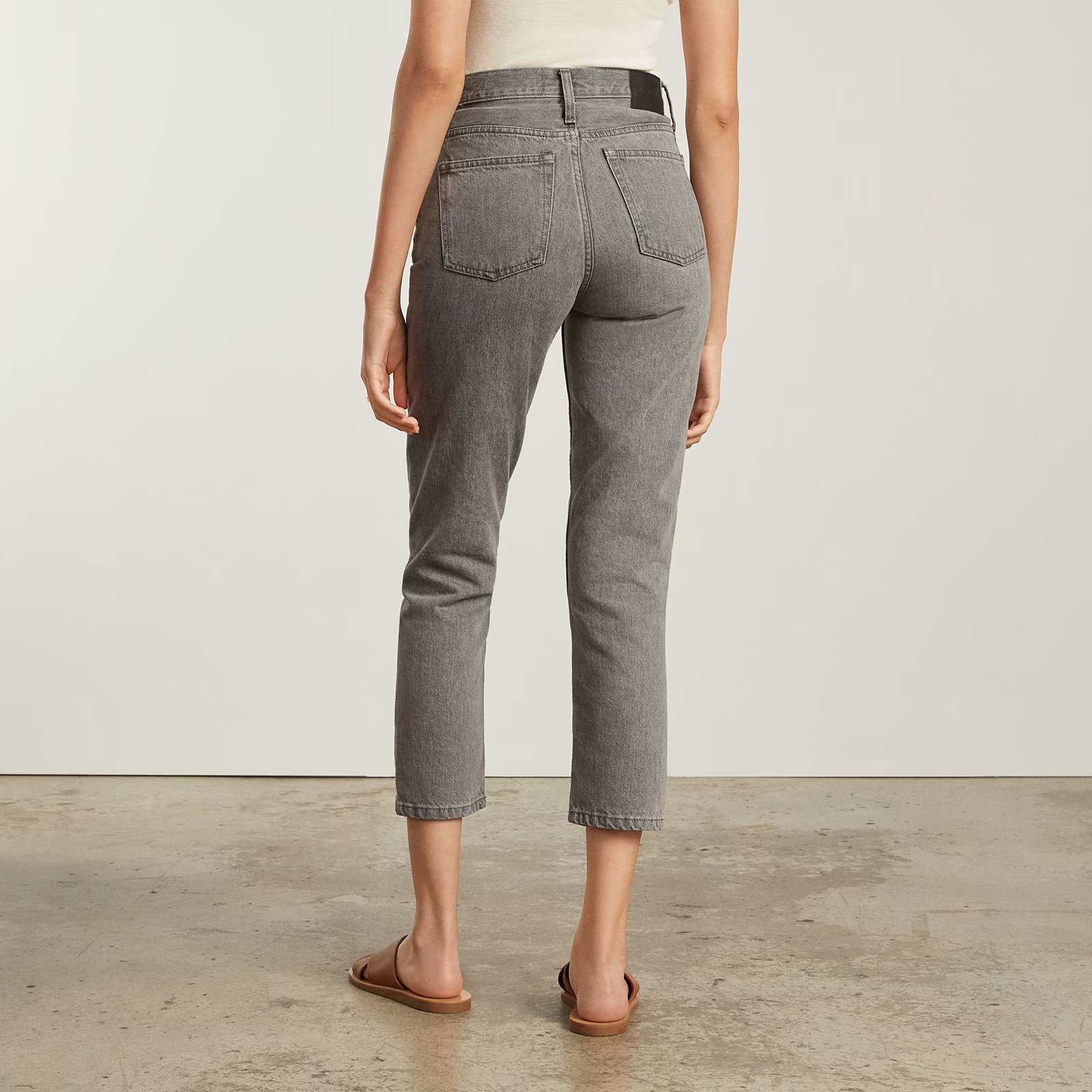 Popular Everlane The 90´s Cheeky Crop Jeans Button-fly Organic Cotton Acid Grey Womens 2 PaQ4OQ0vL on sale