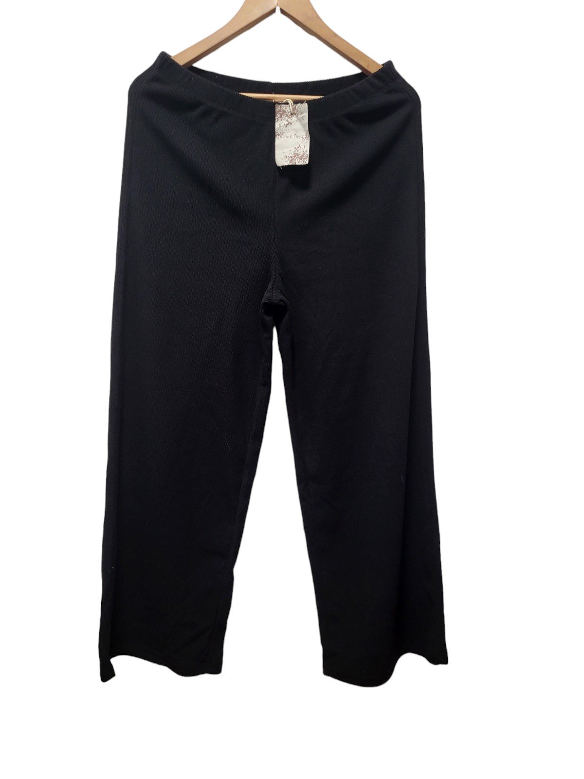 Custom Hem & Thread Women´s Elastic High Waist Wide Leg Rib Pants Size Large. JWLmQLUEN Everyday Low Prices