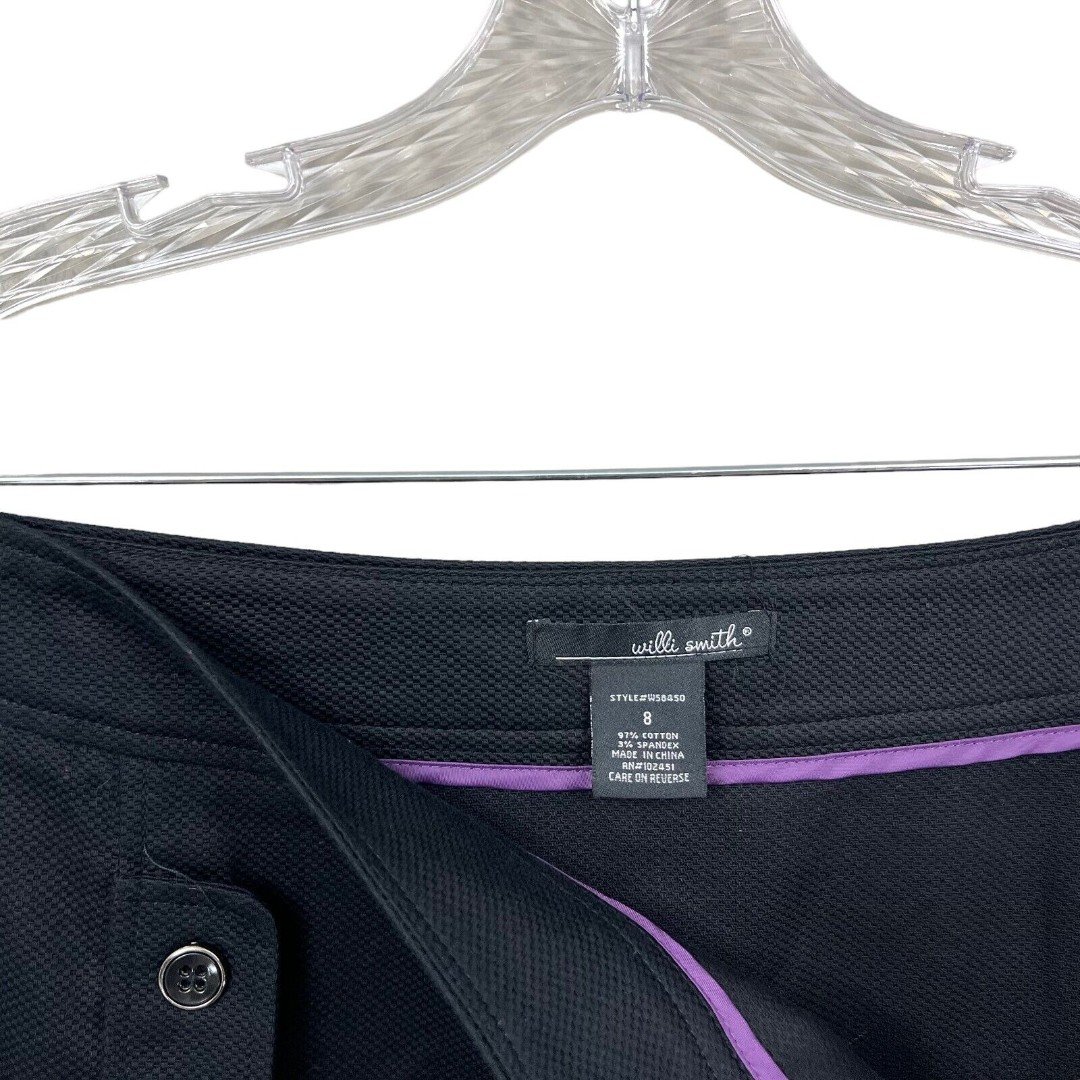 Comfortable Willi Smith Pencil Skirt Women Button Detail Vented Slit Front Side Zip Black 8 PRhyERKcR hot sale