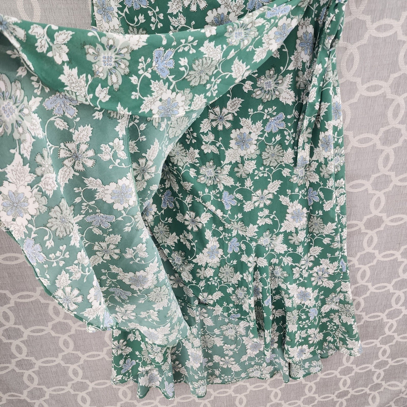 Great Max Studio Floral Ruffle High Low Tied Side Chiffon Maxi Skirt M fjldztwg4 Buying Cheap