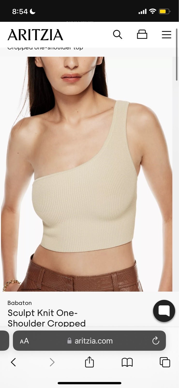 Special offer  Aritzia Babaton Knit One-Shoulder Croppe