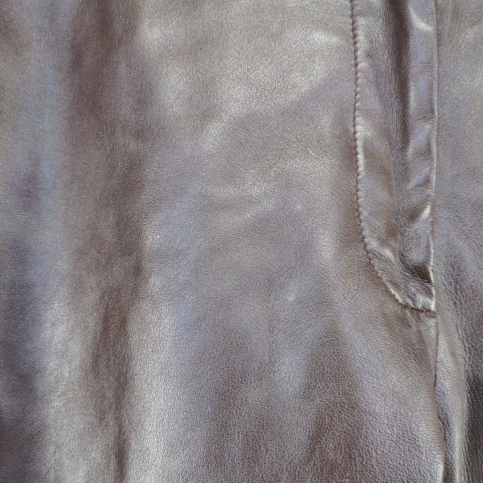 Amazing VS2 by Vakko Women´s Lambs Leather Pants Brown Size 8 Flat Front H3YCvMinJ hot sale