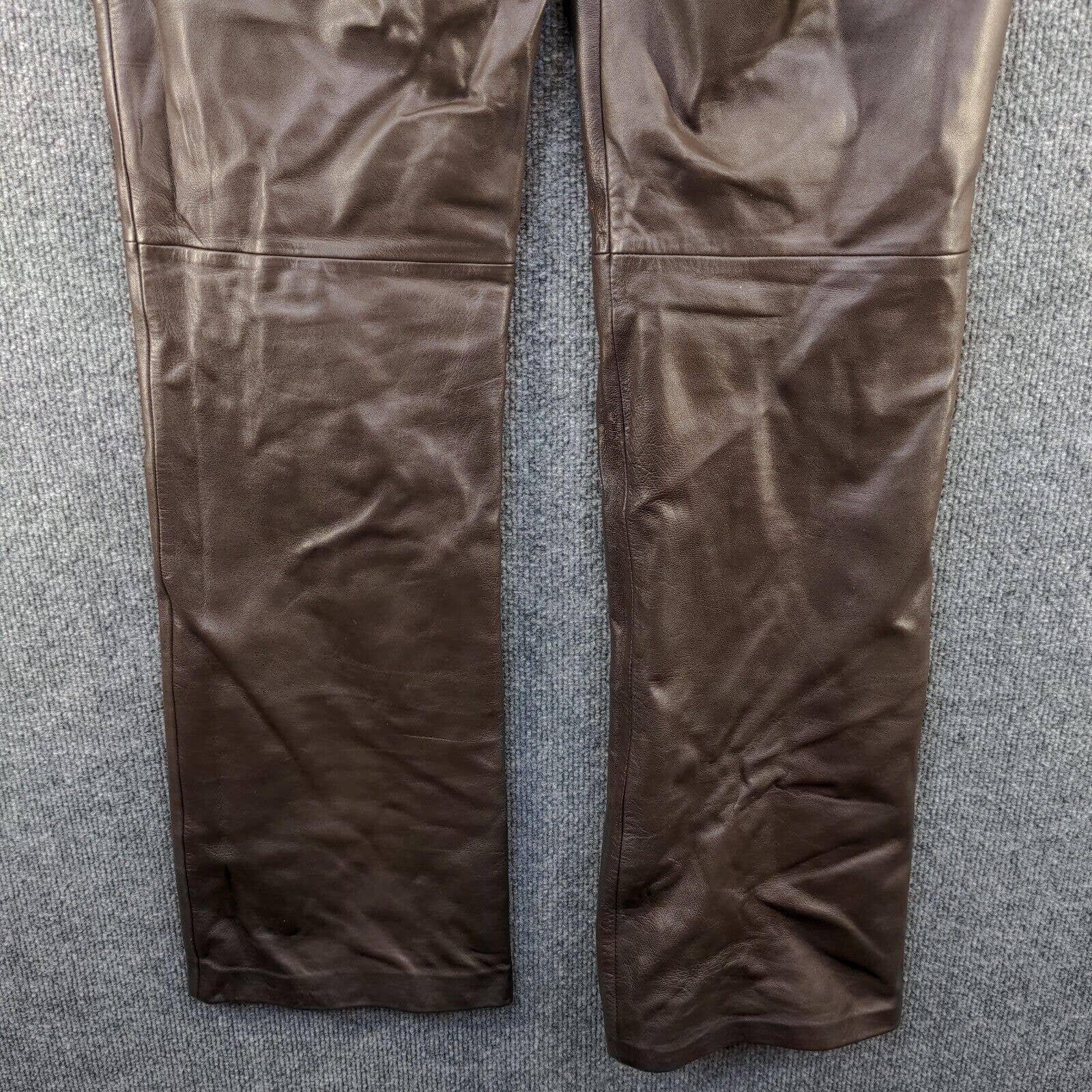 Amazing VS2 by Vakko Women´s Lambs Leather Pants Brown Size 8 Flat Front H3YCvMinJ hot sale