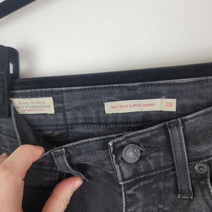 Custom Levi´s Premium Mile High Super Skinny Jeans Size 28 Faded Black Wash op2goxPGd outlet online shop