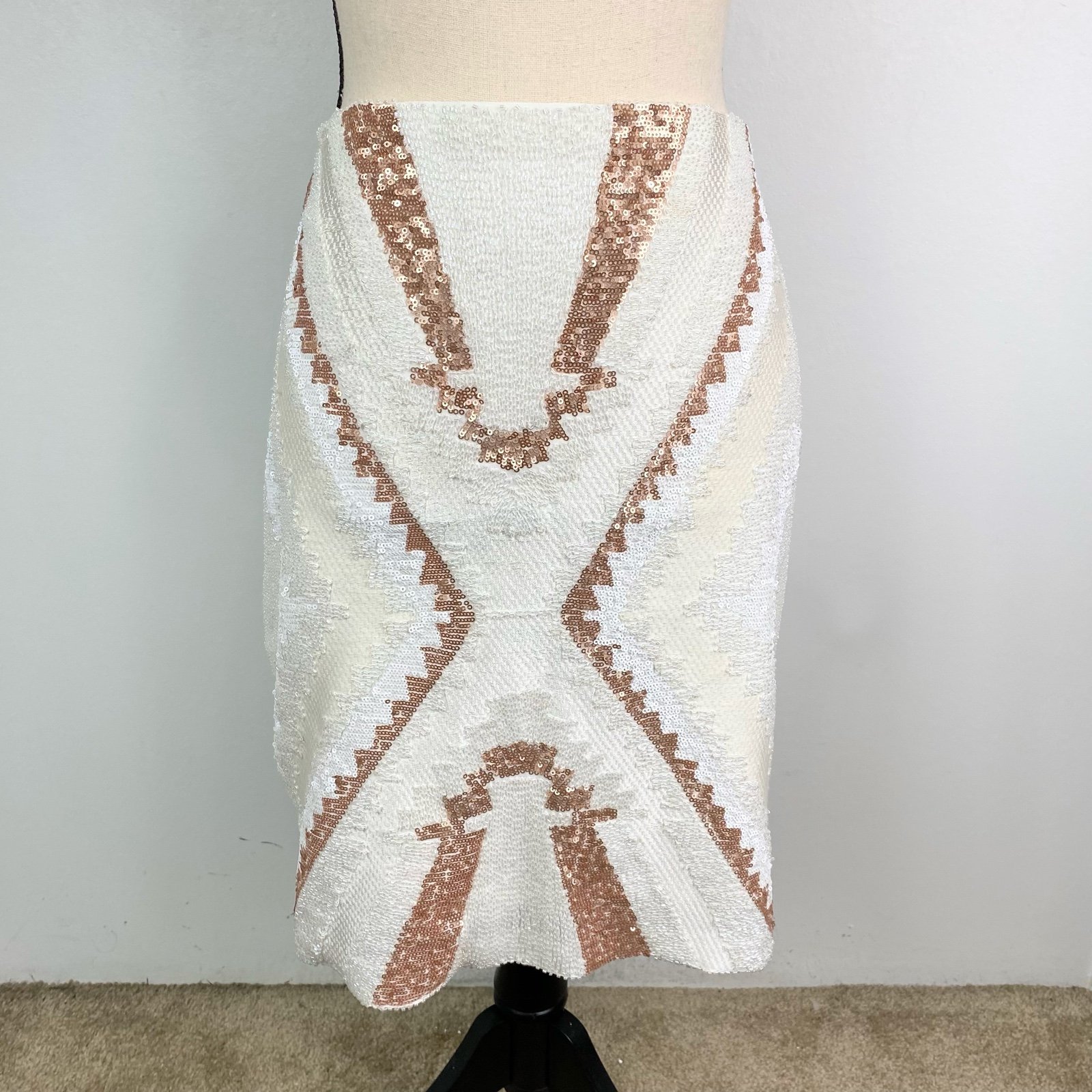 the Lowest price Style Fully Beaded and Sequined Pencil Skirt Sz M NmWOtUxKa Low Price