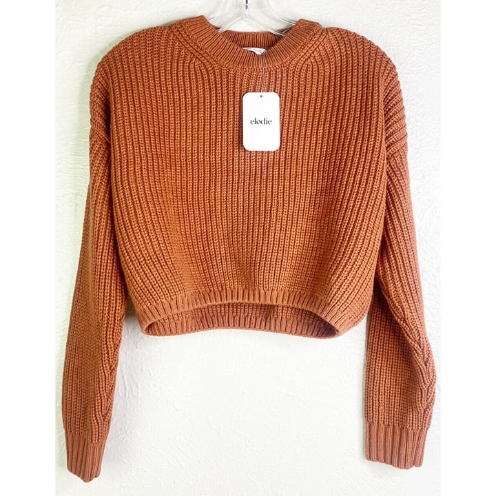 Affordable Elodie Women Large Orange Rust Knit Soft Acr