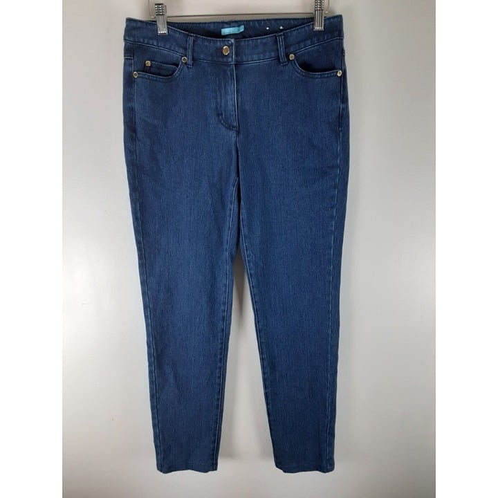 Latest  J. Mclaughlin Women´s Blue Dark Wash Skinny Jeans Low Rise Stretch Cotton 4 pP4sI0Ncj High Quaity