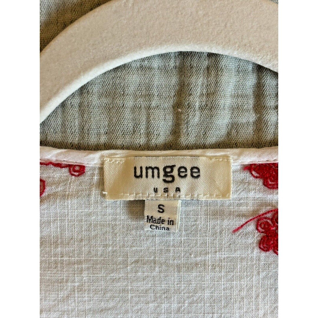 reasonable price Umgee USA Boho Kimono Wrap Embroidery Floral Cotton Fringe Size Small Long Top gj4Ht0wVE Low Price