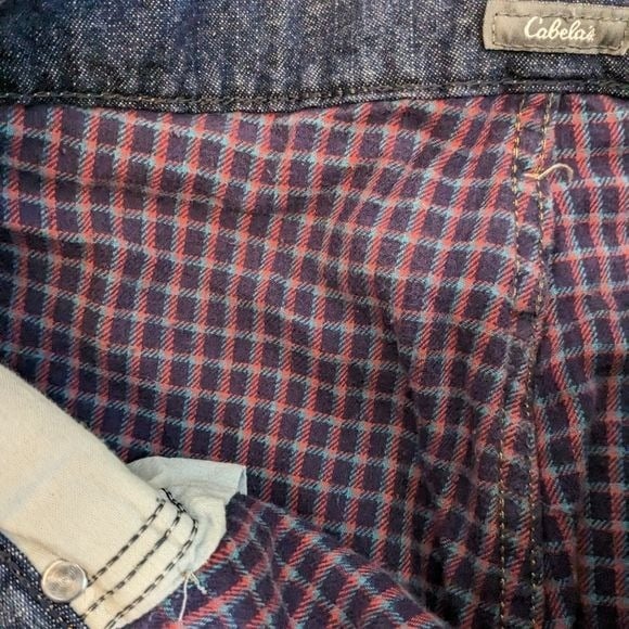 Affordable Vintage Cabela´s Dark Wash Flannel Lined Jean Size 8 LONG MzDWIOHBl best sale