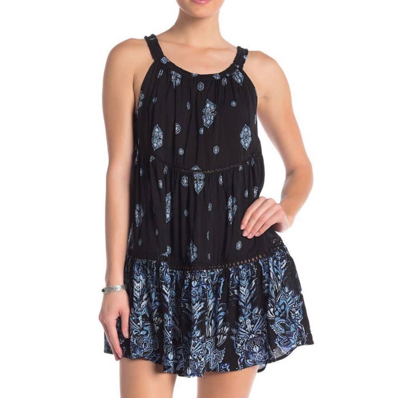 Amazing Free People Intimately Navy Blue Talk To Me Trapeze Dress Size XS Oae4mE7rX Store Online