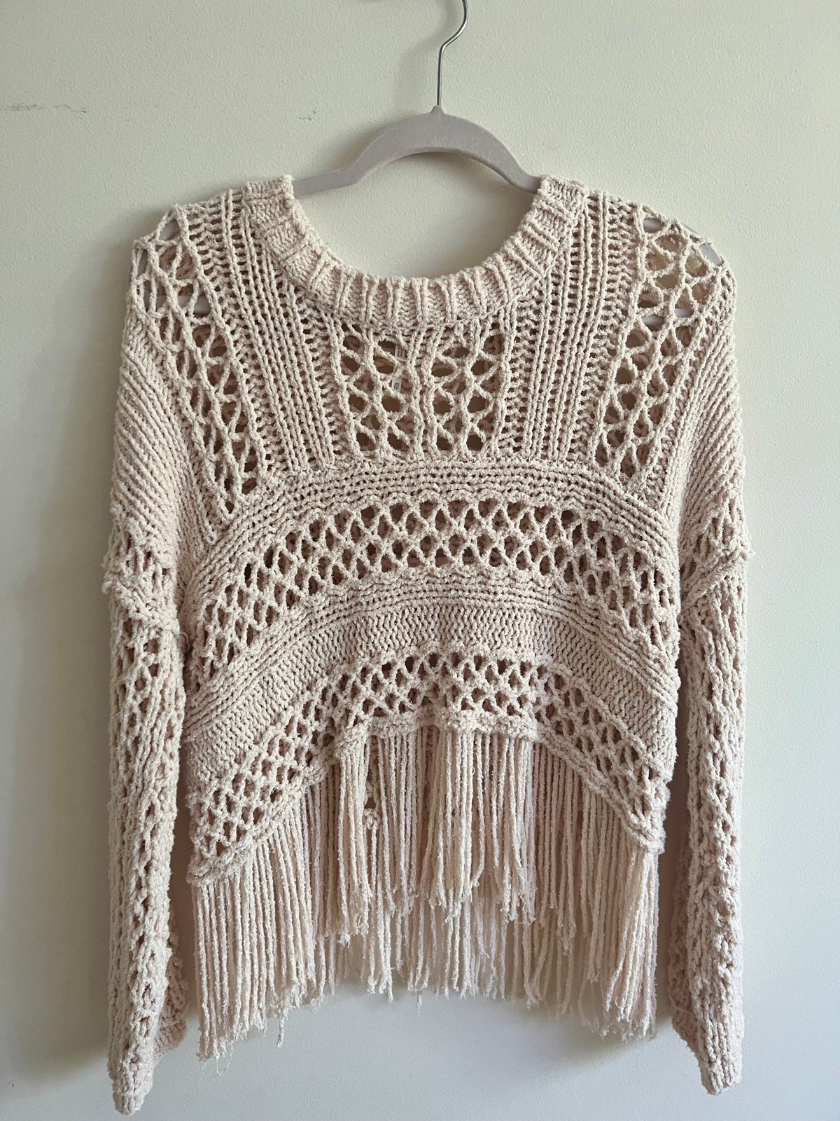 where to buy  Free People - Higher Love Fringe Crochet Sweater Size XS hsev1VUPj US Outlet
