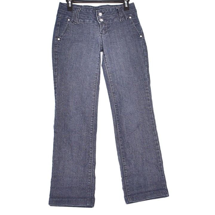 good price PASION Jeans Women´s Blue Denim 2 Button Waist Mid Rise Size 3 GU4VcDOOI for sale