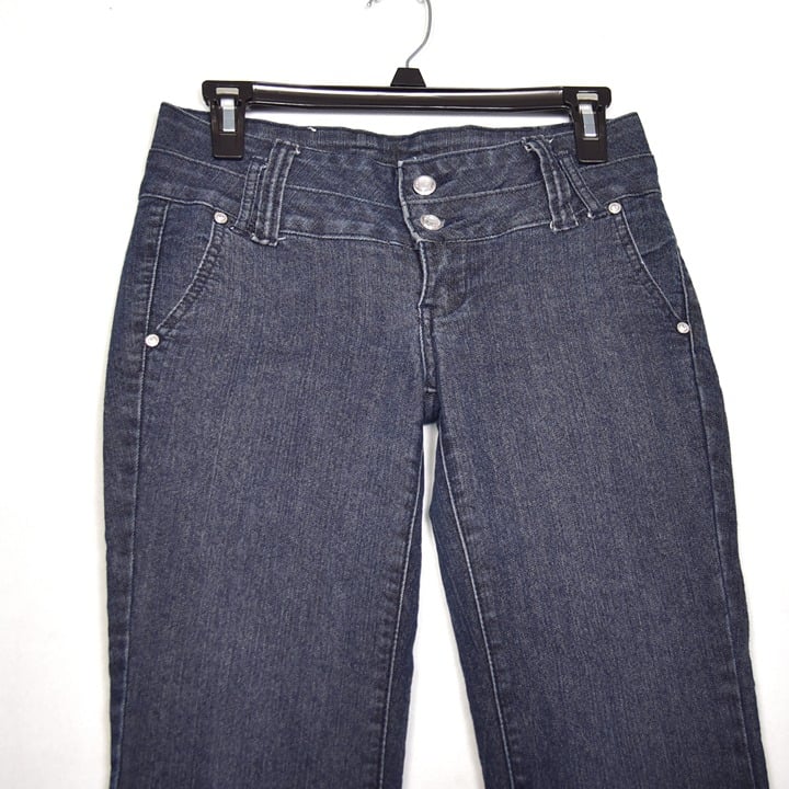 good price PASION Jeans Women´s Blue Denim 2 Button Waist Mid Rise Size 3 GU4VcDOOI for sale