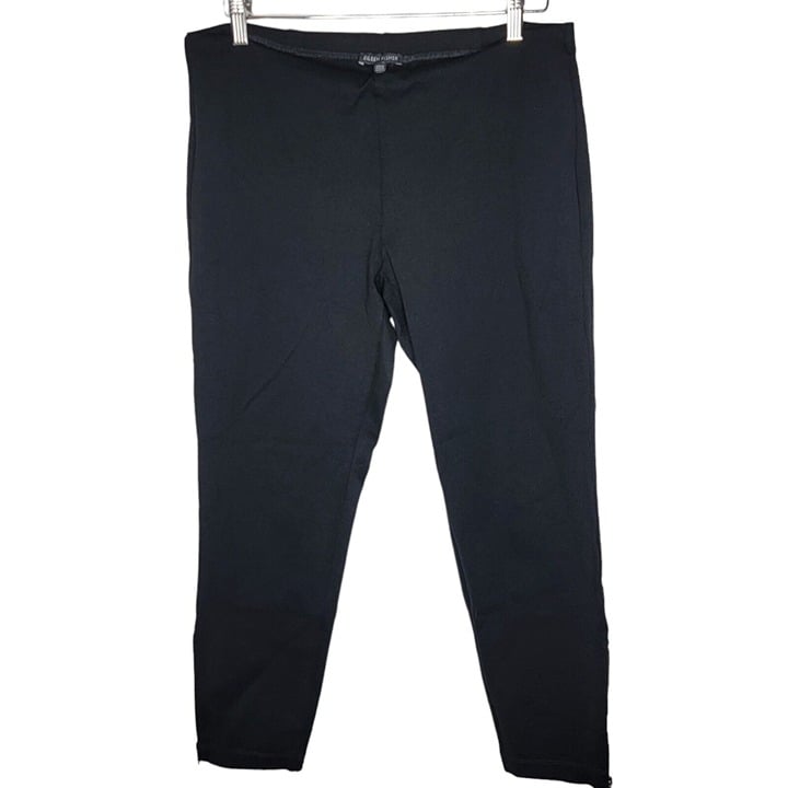 Special offer  Eileen Fisher Medium Solid Black Zipper Ankle Women´s Slim Straight Pants p1Rcrhgy0 Online Shop