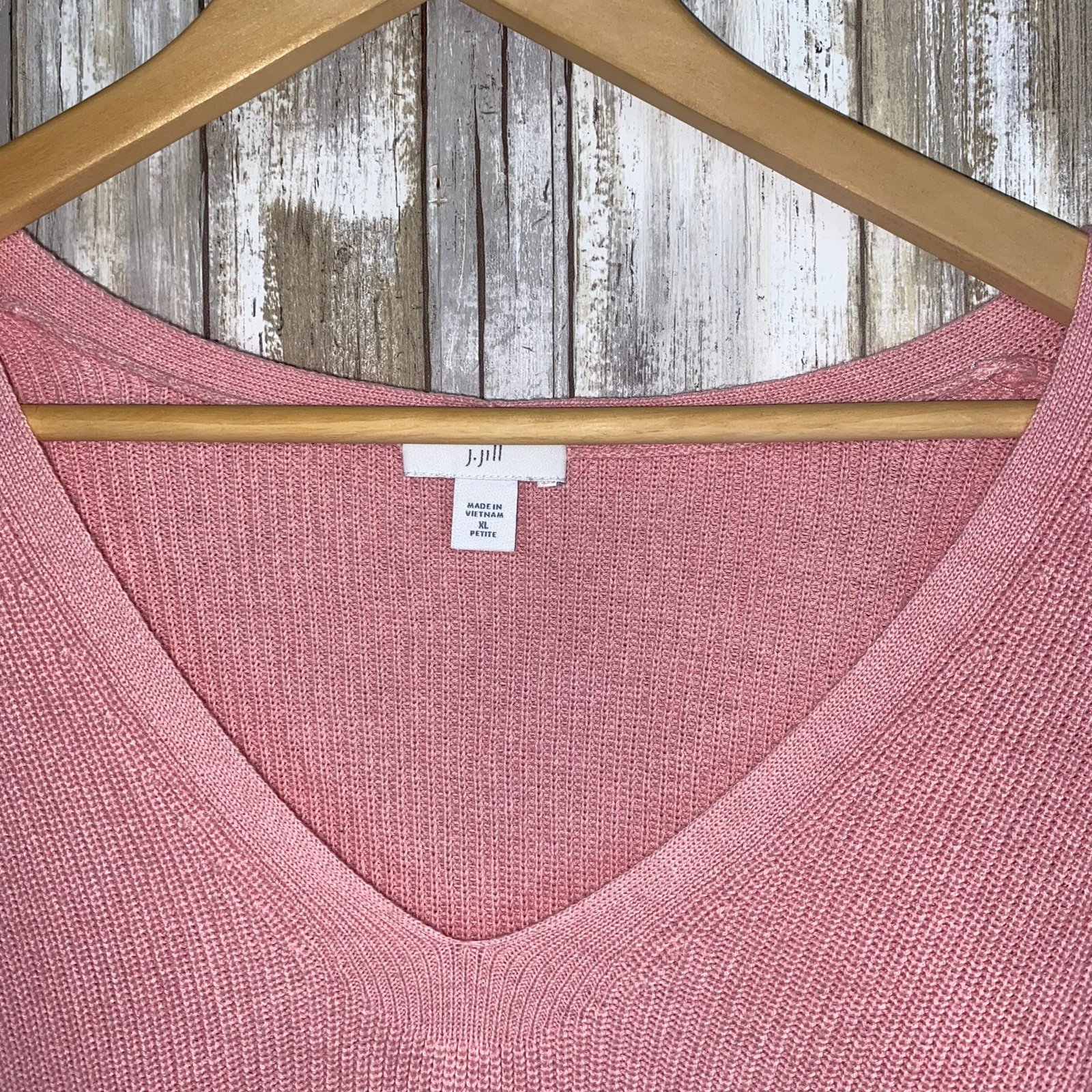 large discount J. Jill Pink V Neck Petite Sweater m2gpDPv9z for sale