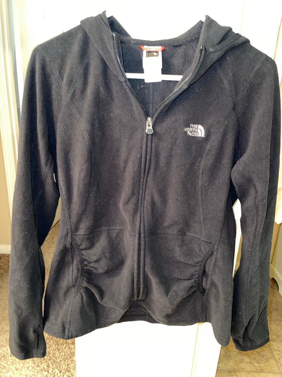 Discounted North Face Black Fleece Zip Up Hooded Jacket