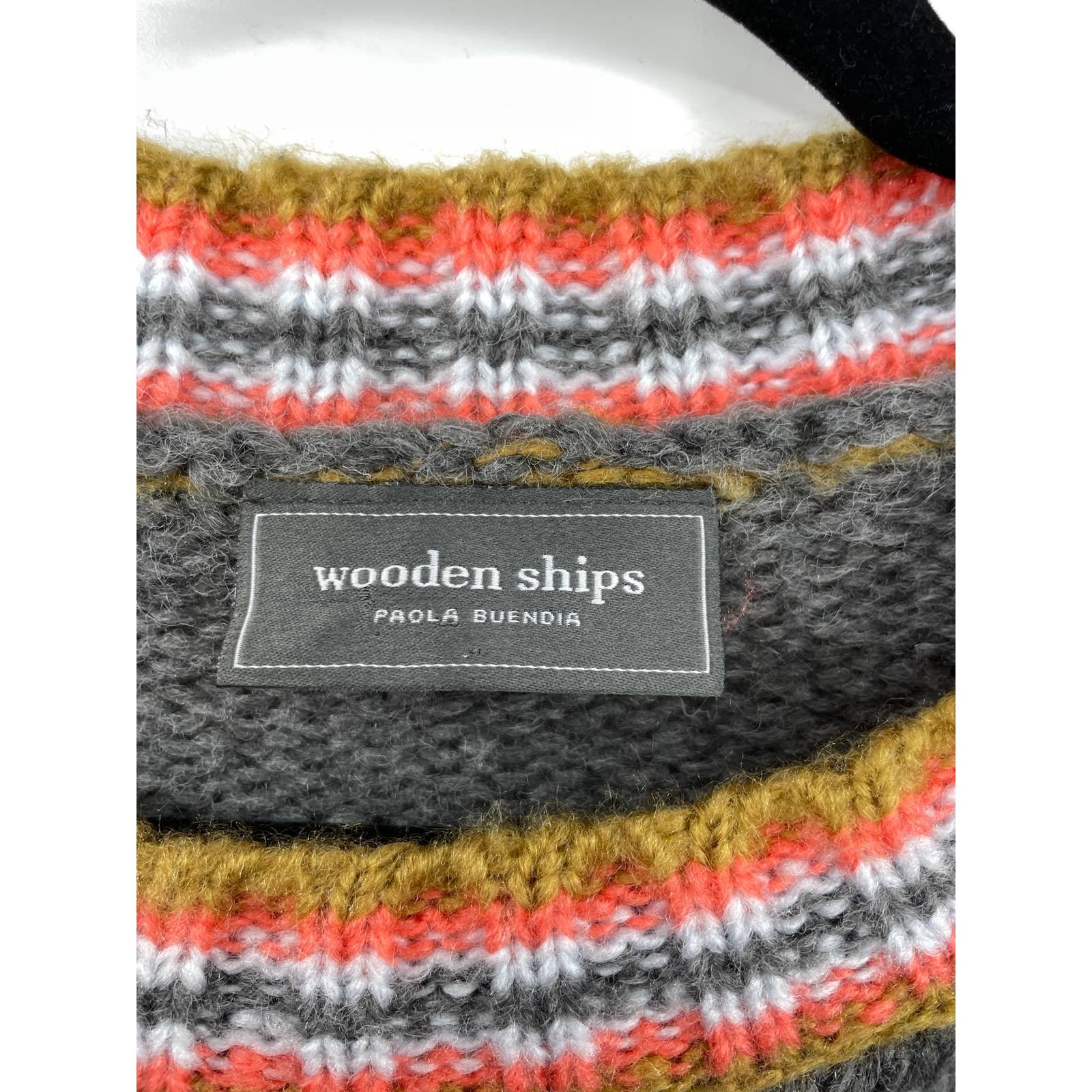 Cheap Wooden Ships Womens Size X/S Sweater Crewneck Pullover Gray Cameron Stripe Knit gz15fLozx Cool