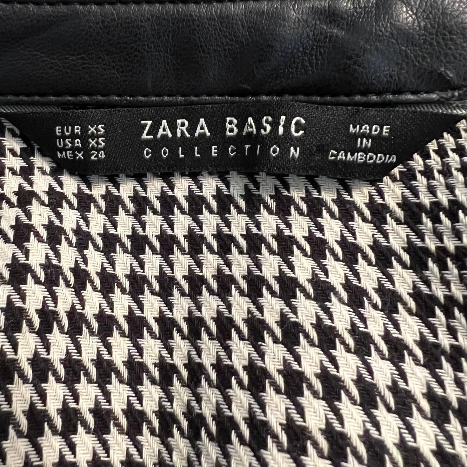 save up to 70% Zara Dress Houndstooth Plaid Zipper Mini Black Ivory Shirtdress XS OK2eFnYh9 Discount