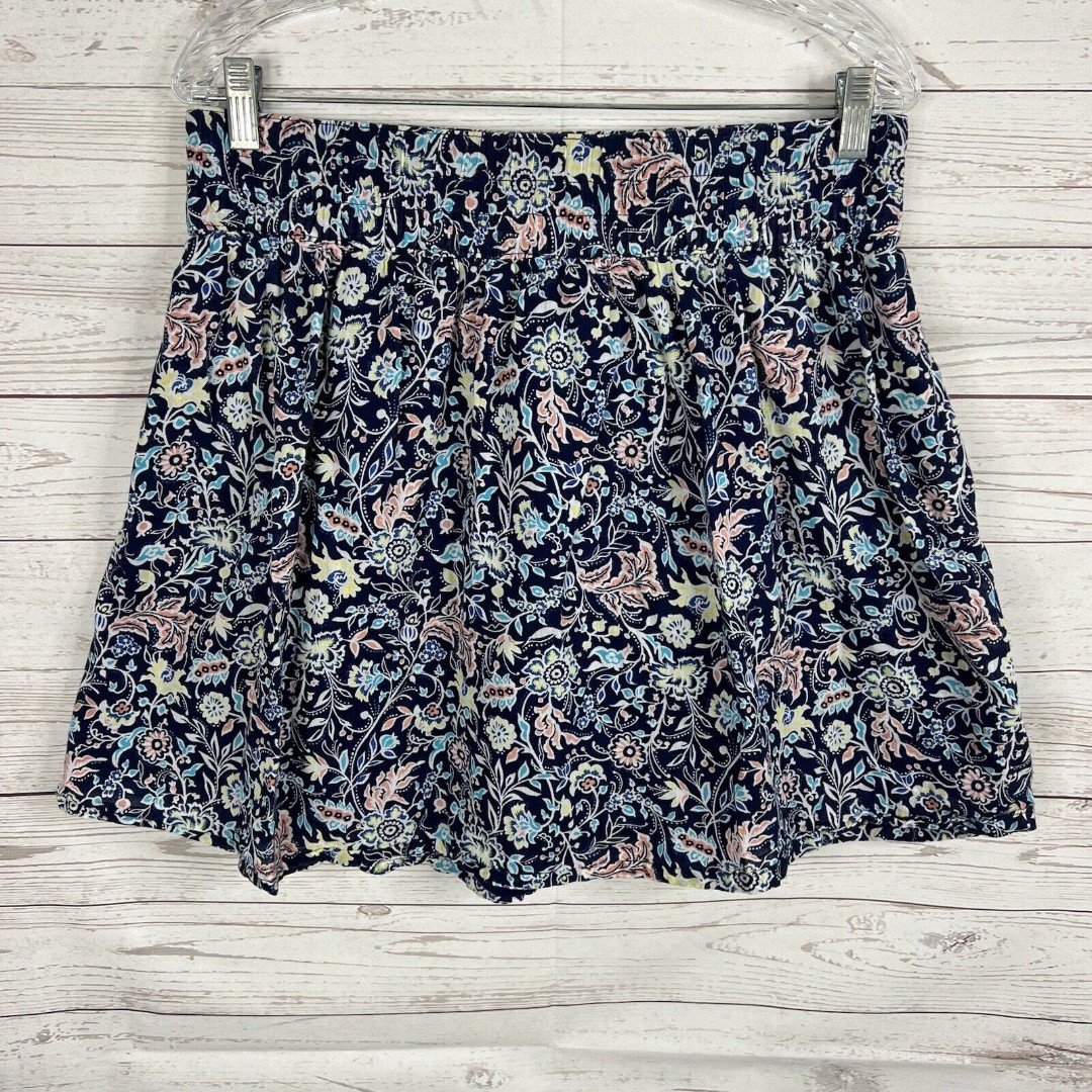 cheapest place to buy  Old Navy Womens Pull-On A-Line Skirt Size Medium Blue Floral Lined Pockets MRTKBhFAk for sale