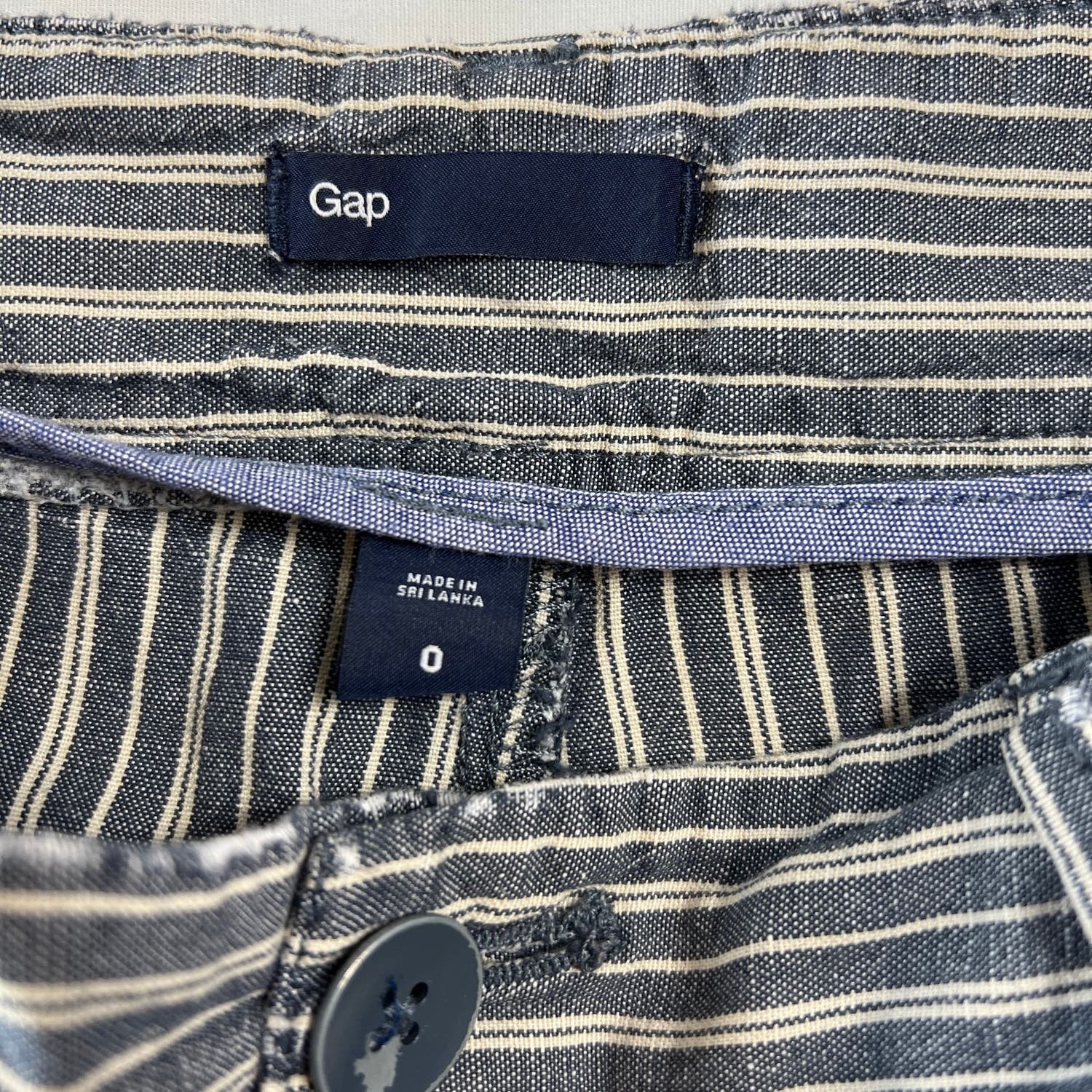 Amazing GAP Women´s 0 Stripe Nautical Linen Shorts Rolled Hem oh9q3Htjo Fashion