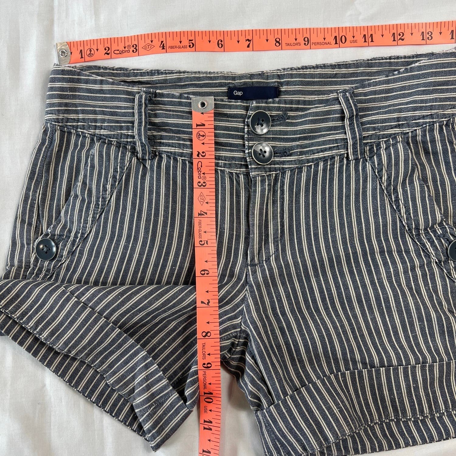 Amazing GAP Women´s 0 Stripe Nautical Linen Shorts Rolled Hem oh9q3Htjo Fashion