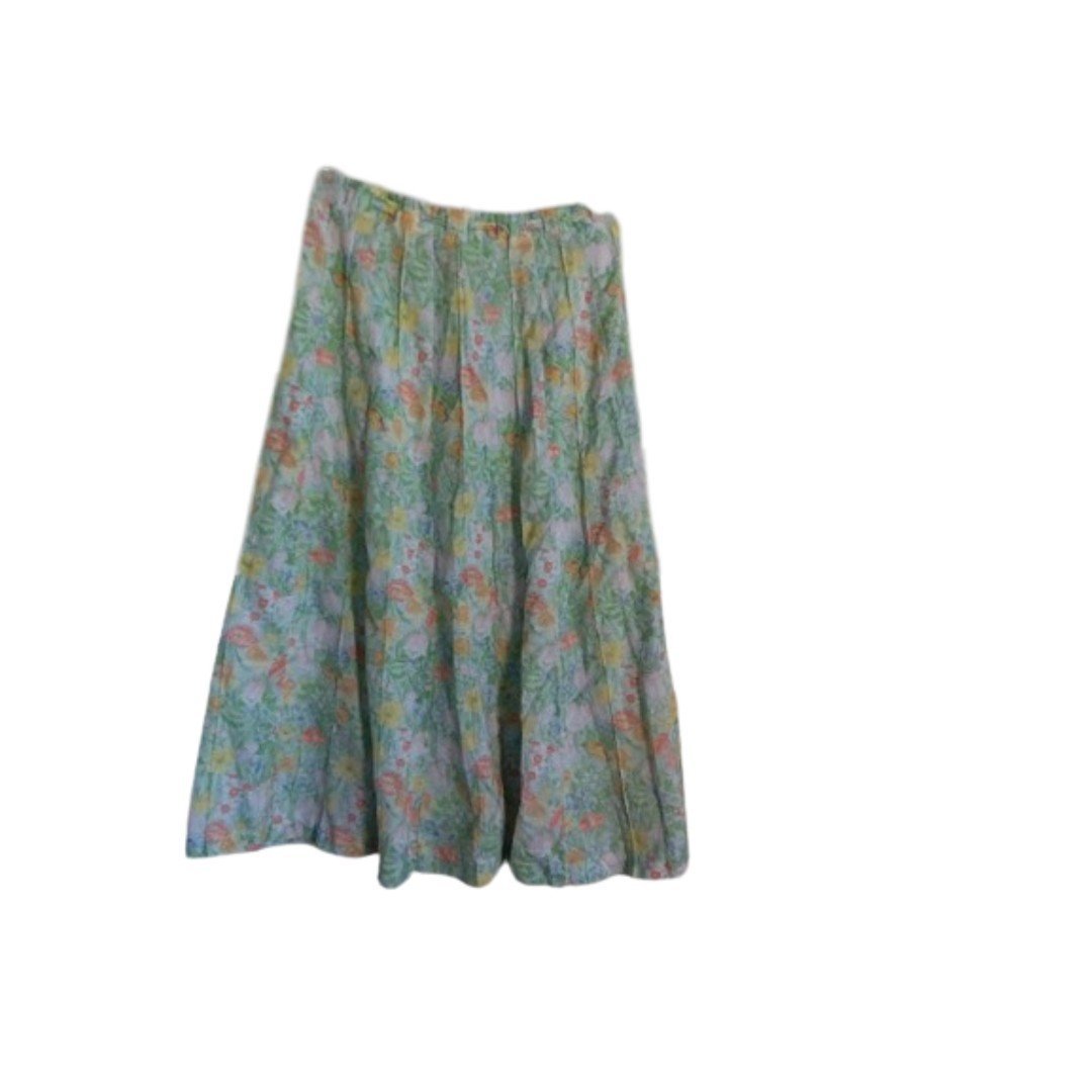 Authentic Herman Geist Skirt Women´s  7/8 Green Butterfly Floral Midi Button Down kOgxCYbgW for sale