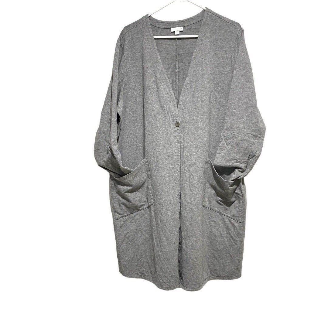 The Best Seller Pure Jill Womens Button Cardigan Sweater Open Front Heather Gray Plus Size 2X LqP8DPLqW Outlet Store