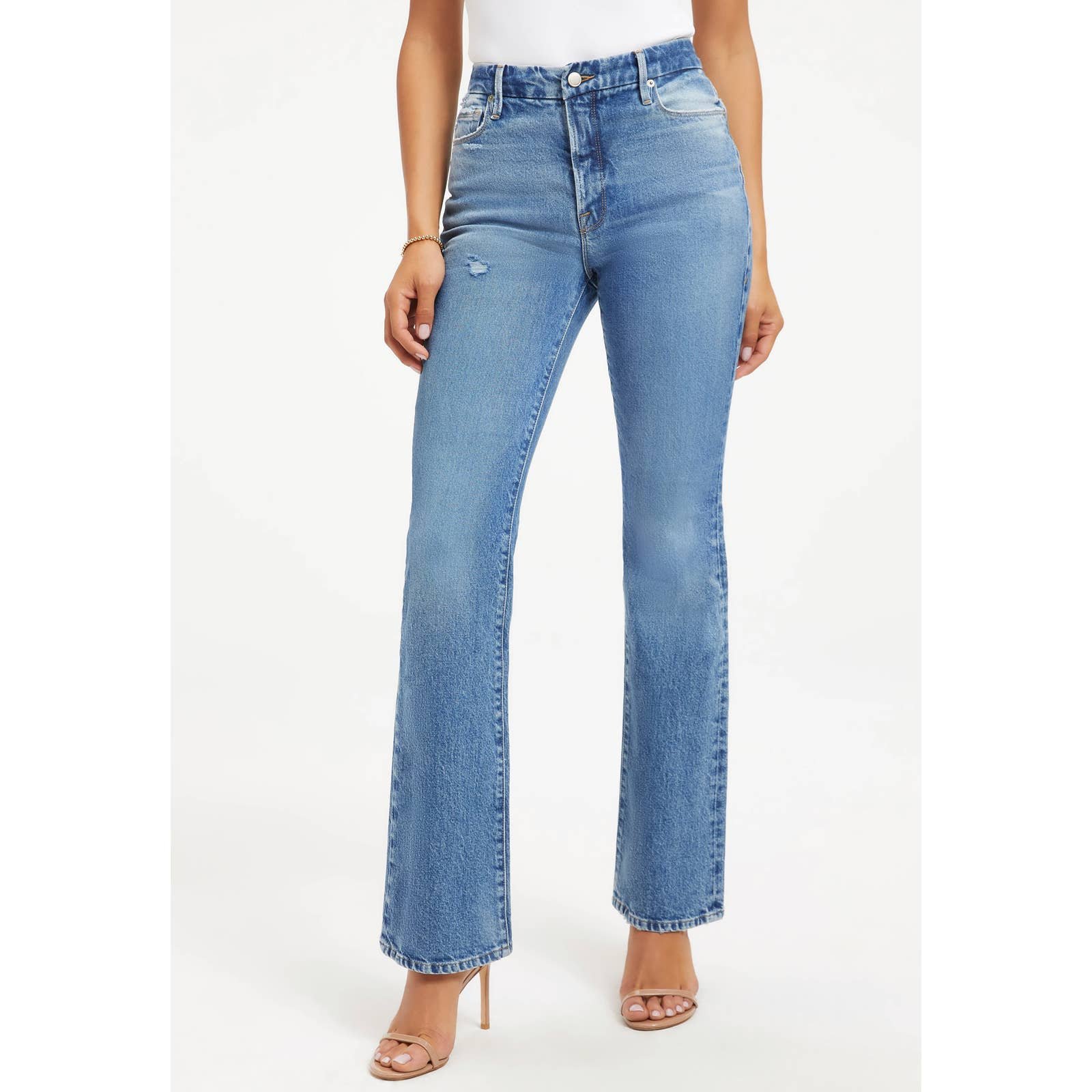 Perfect GOOD AMERICAN Good Classic Slim Bootcut Jeans High Rise Denim Indigo NWT k5xlBPgsl Wholesale