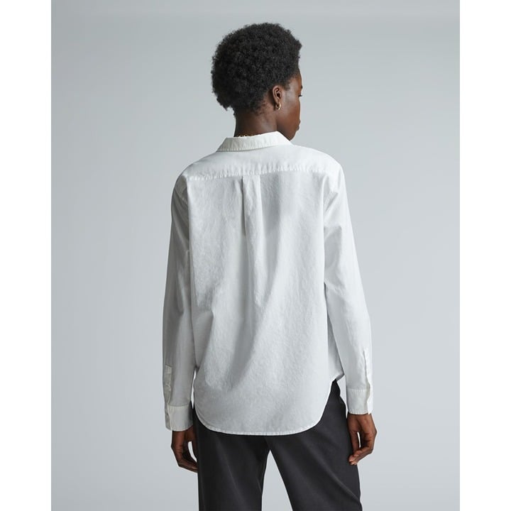Authentic Everlane Womens The Silky Cotton Relaxed Shirt Button Down Off-White 0 nYMS26HMC US Sale