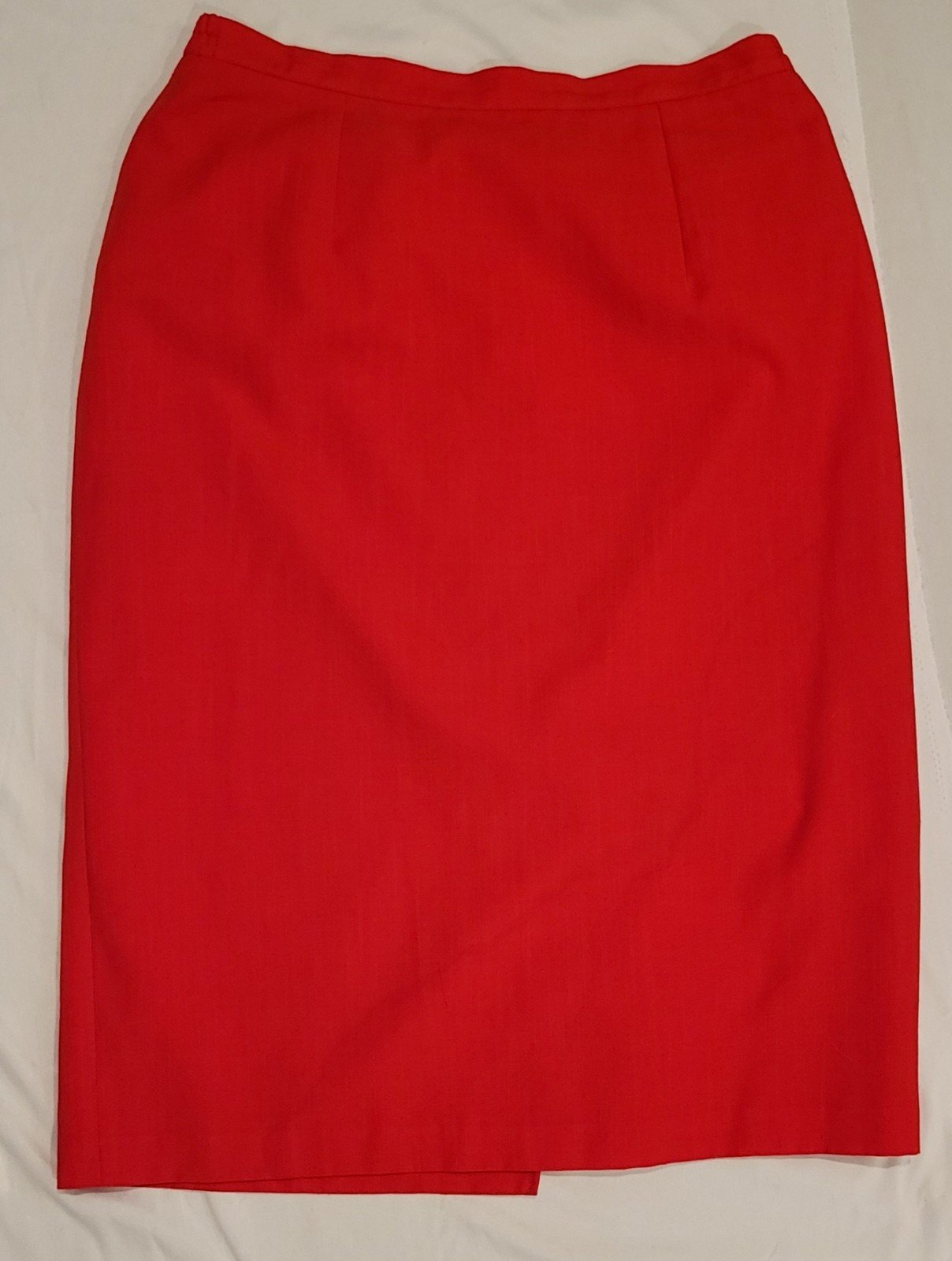 Factory Direct  Vintage True Red Pleated Pencil Skirt K