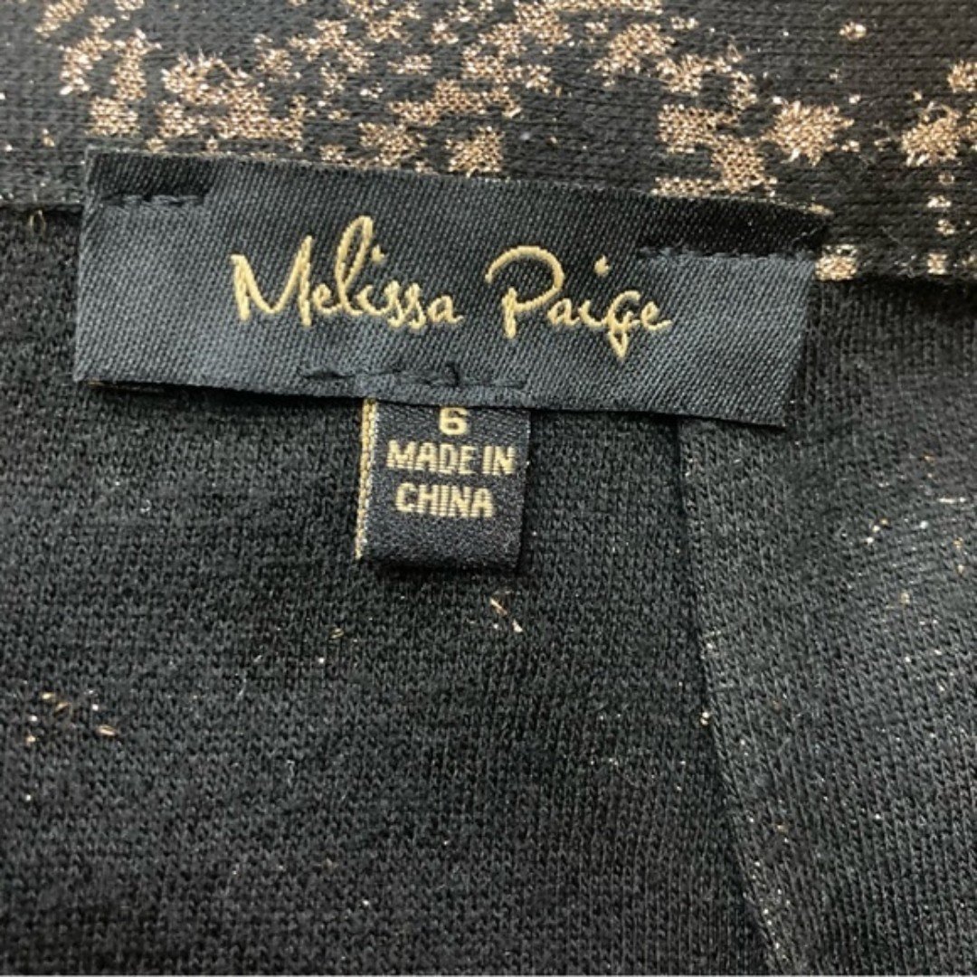 Authentic Melissa Paige Lace Metallic Exposed Zipper Skirt Size 6 KE9mLUgNd Zero Profit 