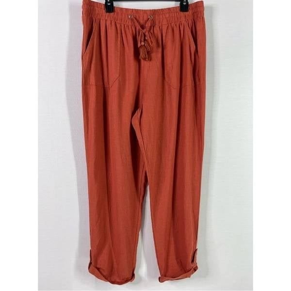 cheapest place to buy  SoundStyle Linen Blend Convertible Pants (Country Rust) - Large hvg47Mzzw Cheap