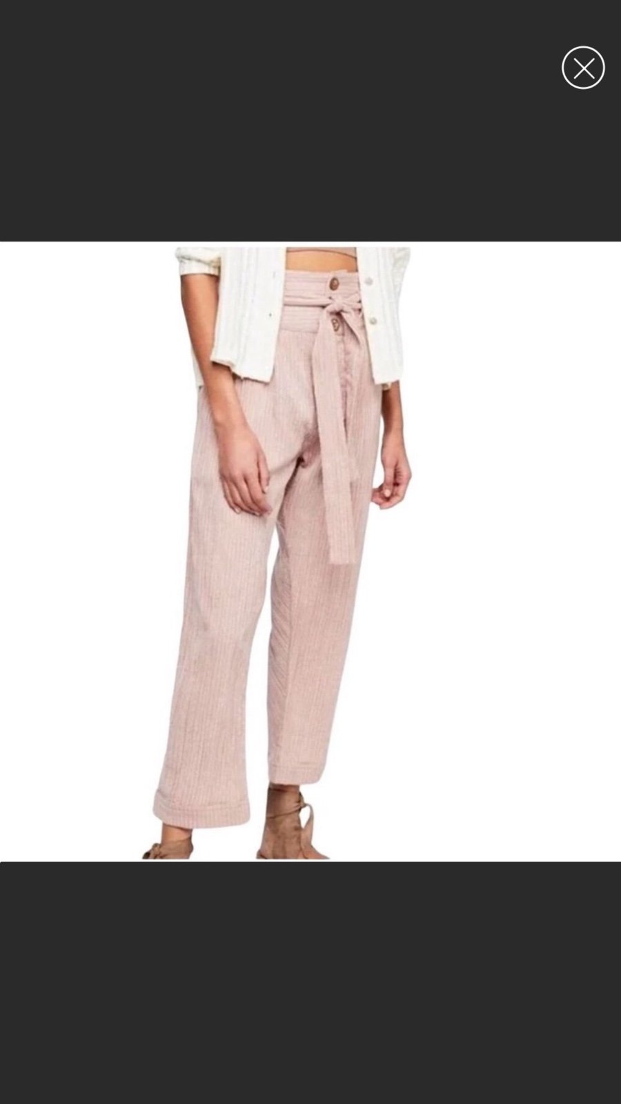 Fashion Free People Rumors Yarn dyed harem striped high waist toe belted pants size 0 gYJbseLgw Hot Sale