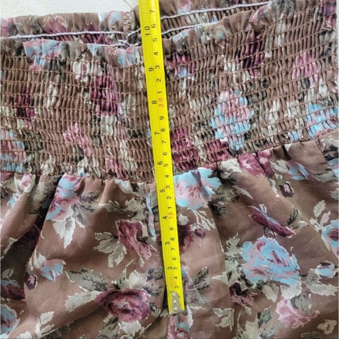 Custom Show me your mumu brown and floral sheer pants size small / medium straight wide FTrjg0rql all for you