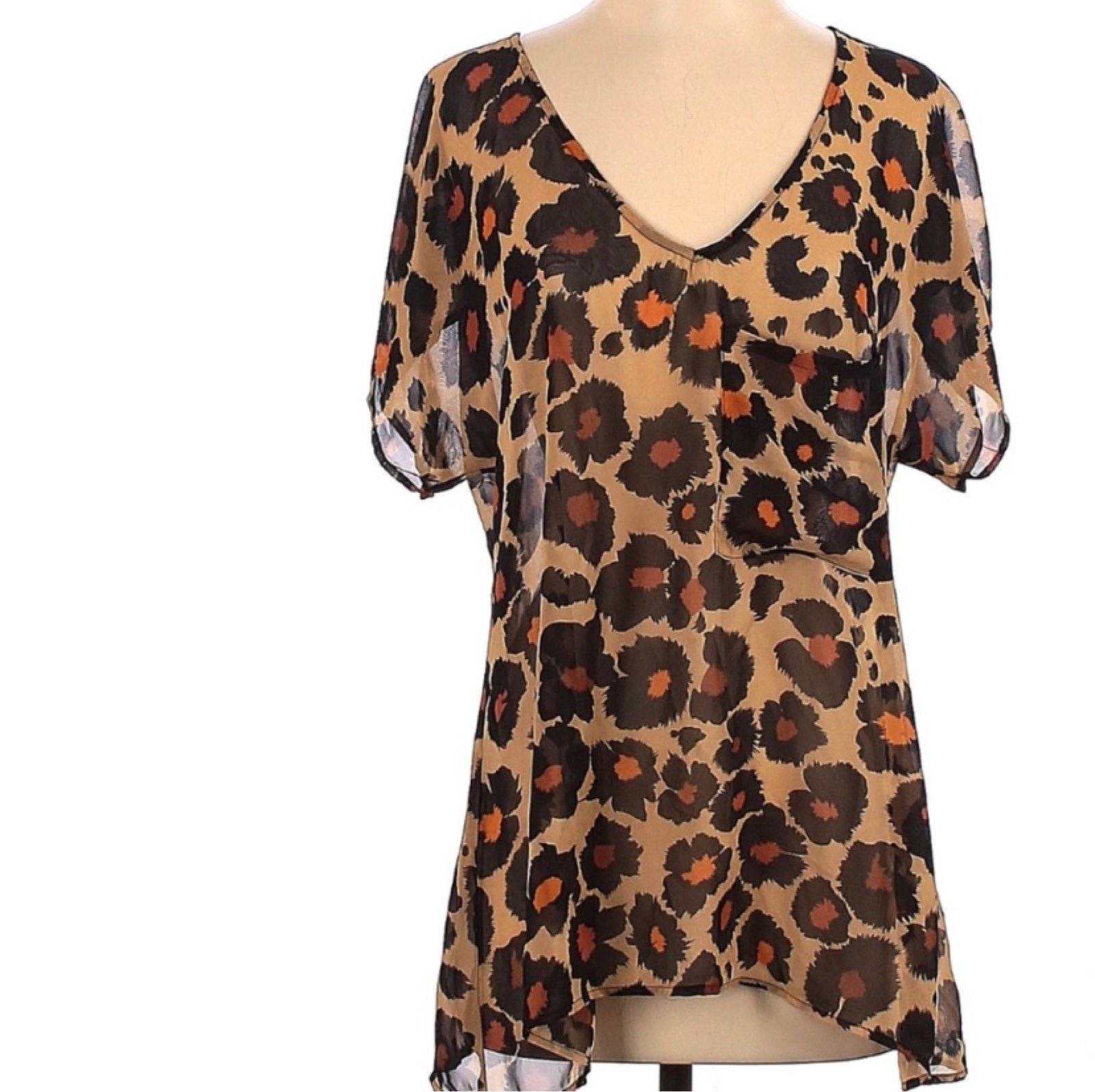 Comfortable Show Me Your Mumu Leopard Print Sheer Top lMHrA3yau Store Online