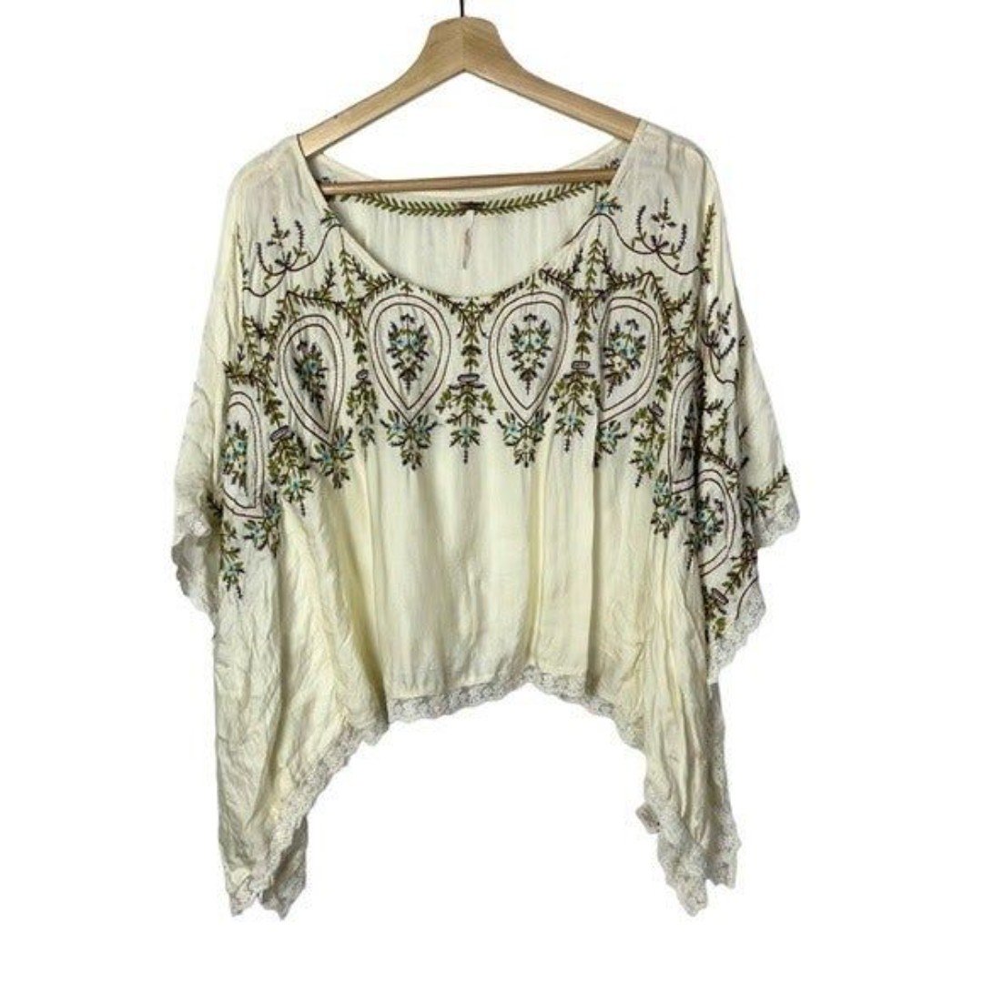 The Best Seller Free People Ivory Off White Floral Sati