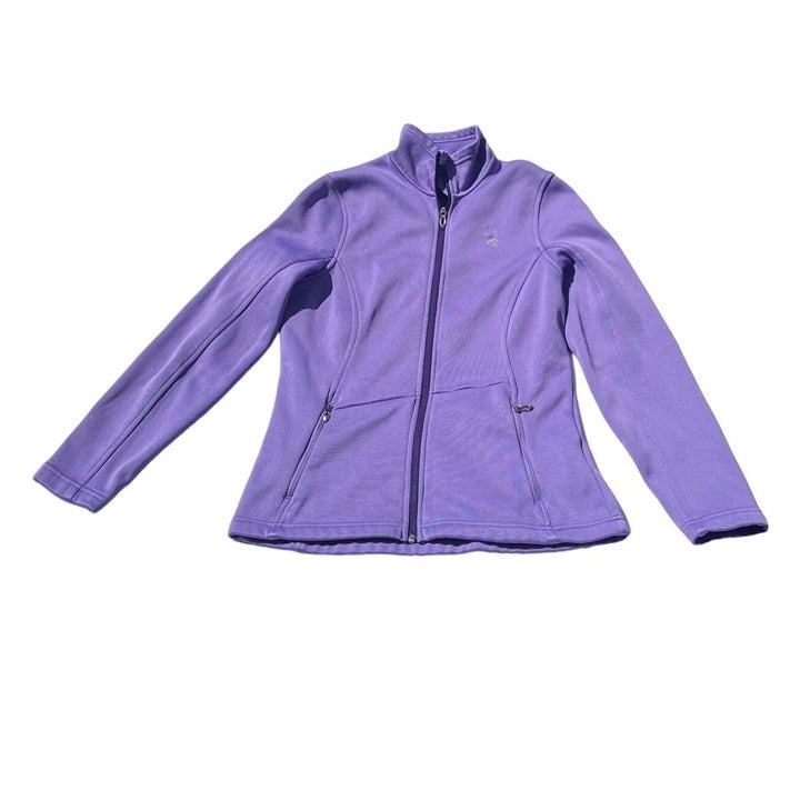 Personality Core Womens Purple Fleece sweater zip-up si