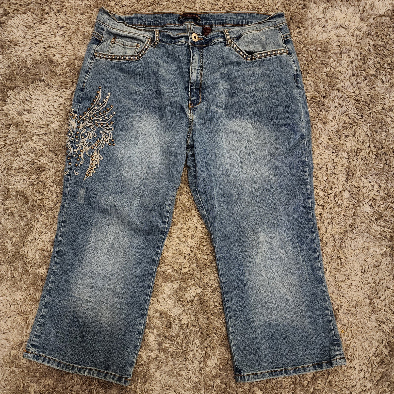 Great Vanilla Star Jean Capris Embellished Denim Jeans Size 20 Women´s Bottoms IRljLKrBN Buying Cheap