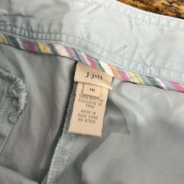 Cheap J. Jill Pale Blue Cotton High Rise Cropped Utility Pants Size 10 p2hltr4Sp all for you